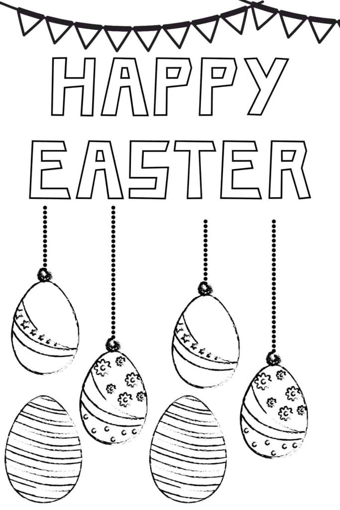 Easter colouring pages 