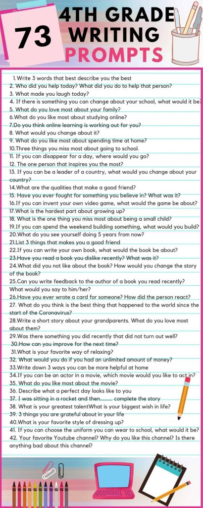 4th grade writing prompts