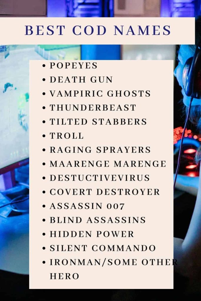 Best Call of Duty Names