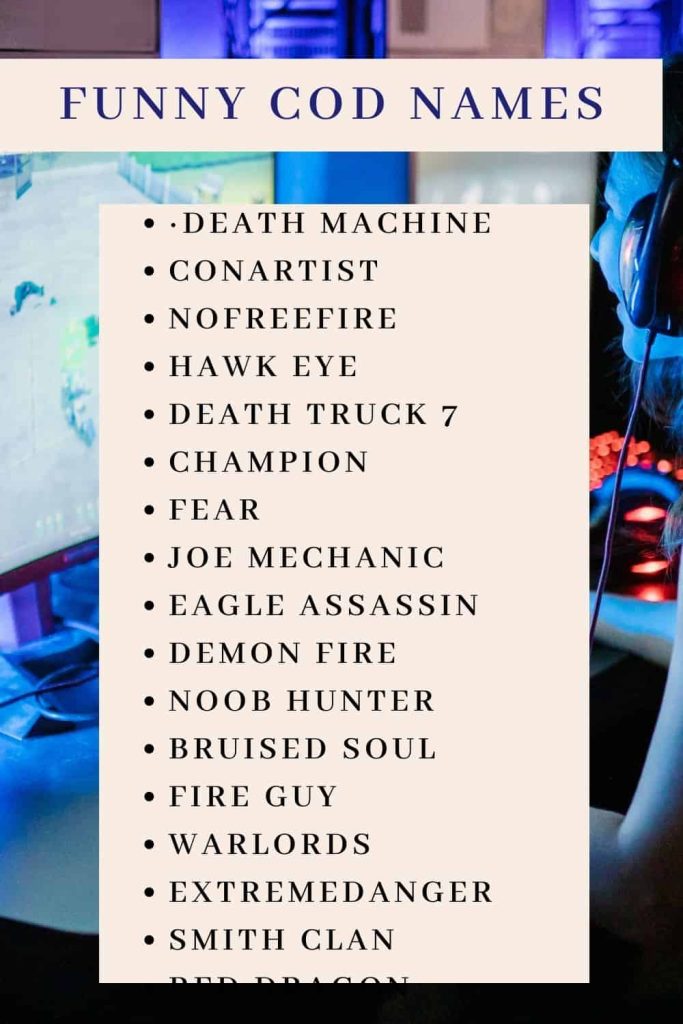 Best Call of Duty Names