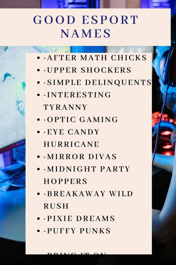 100+ Unique & Cool Esport Team Names