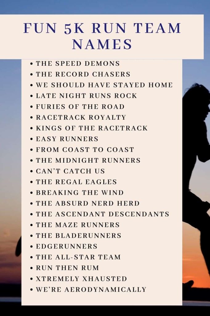 5k run team names