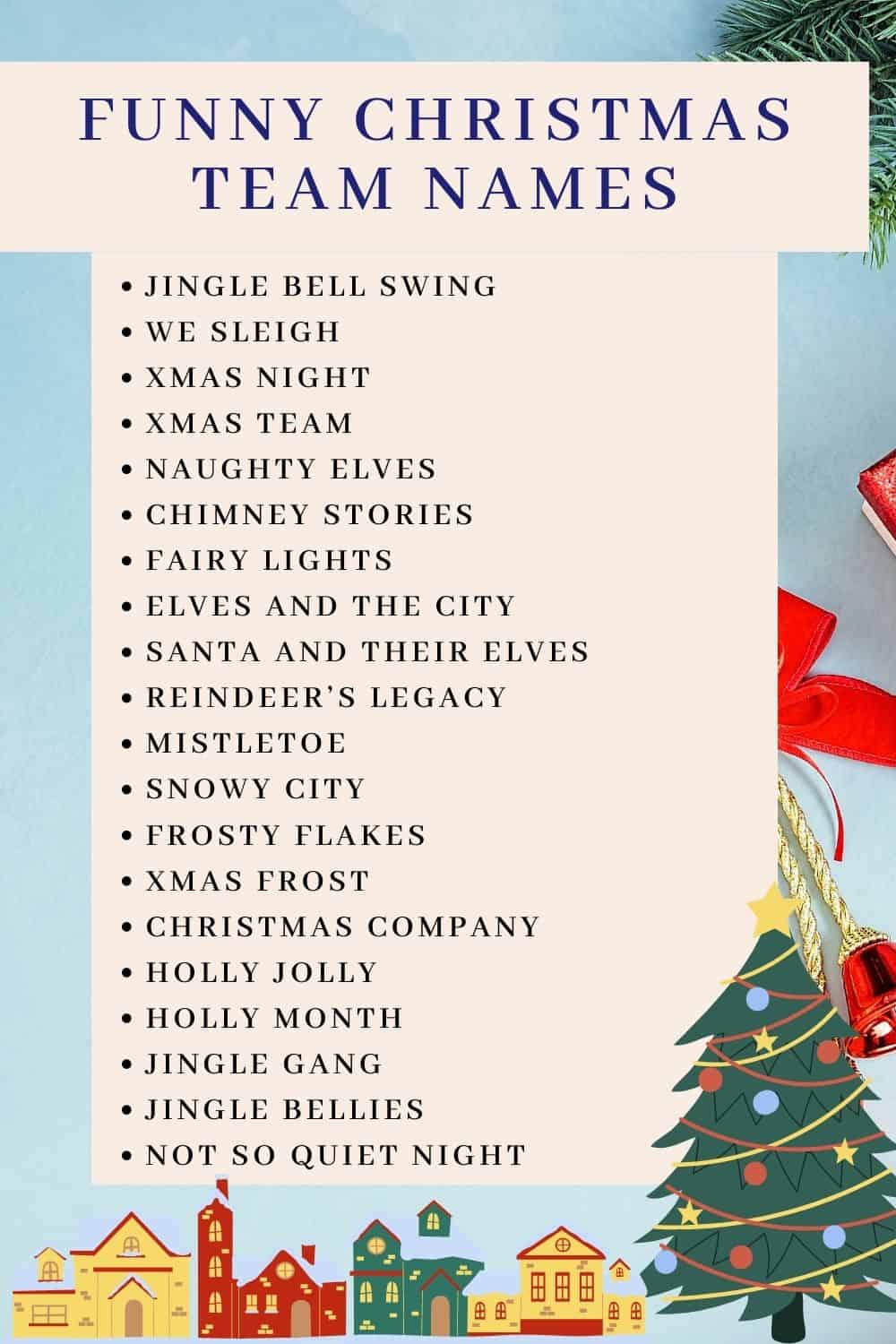 60+ Fun & Jolly Good Christmas Team Names - Kids and Clicks