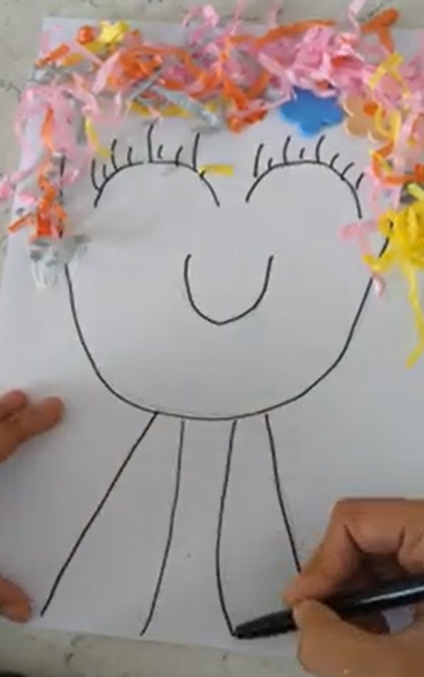 Easy & Fun Curly Paper Hair Craft For Kids - Kids and Clicks